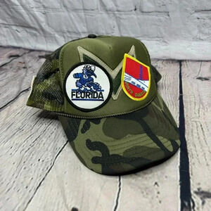 OTTO Florida Patch Green Trucker Hat Adjustable SnapBack